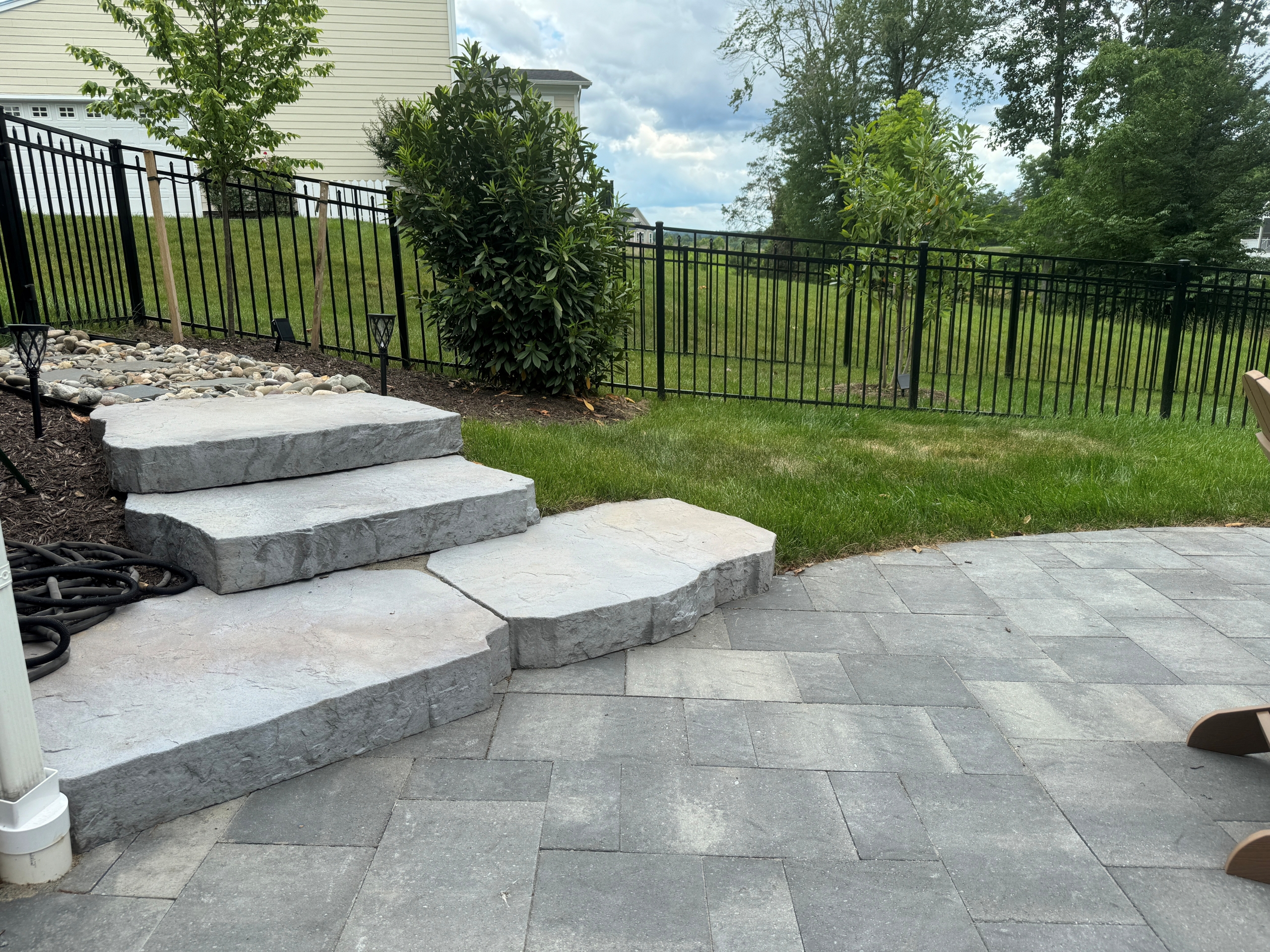custom steps with custom fencing